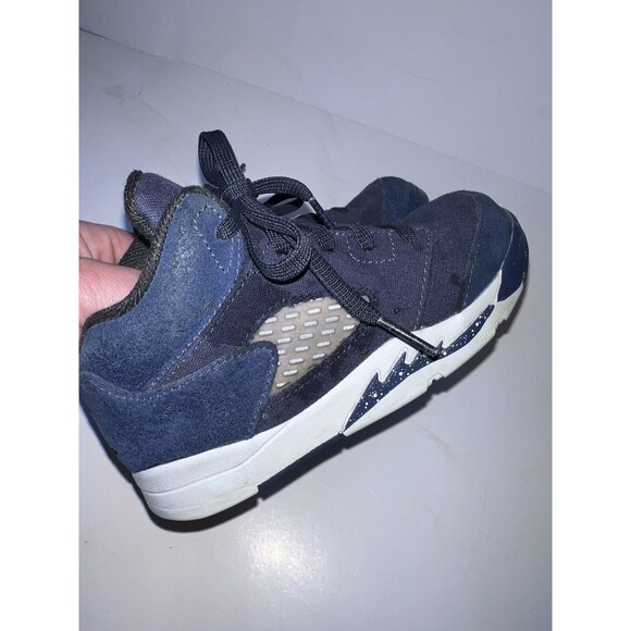 Air Jordan 5 Retro Navy Blue Toddler Baby Kids Sneakers Athletic Shoes Sz 10 TD